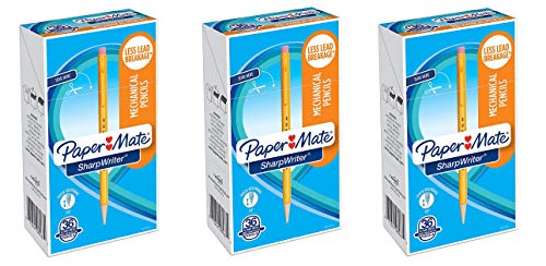 Paper Mate SharpWriter Mechanical Pencils, 0.7mm, HB Number 2, Yellow, 1921221, 36 Count