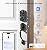 Veise VE017-H Fingerprint Smart Front Door Lock Set, App Control, Keyless Entry Deadbolt with Handle, Smart Deadbolt, Emergency Power Port, Touchscreen Keypad, Auto Lock, Easy Install, Matte Black