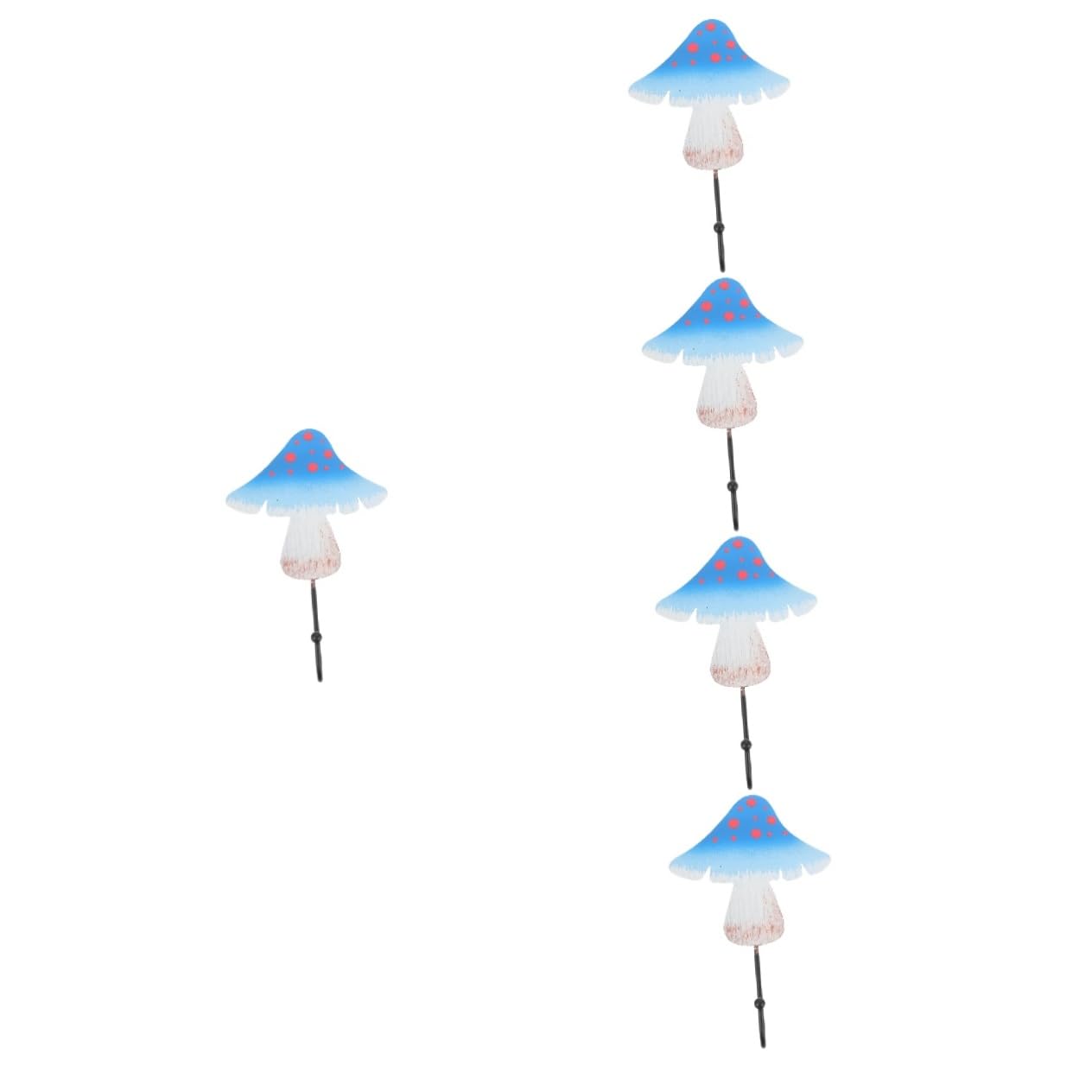 Support mural champignon bleu pour ne plus jamais perdre vos clés et chapeaux