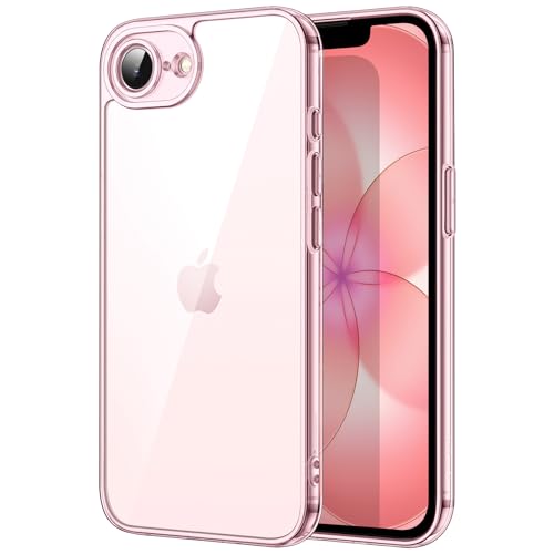 JETech Case for iPhone 17e (2026) / iPhone 16e Non-Yellowing Shockproof Phone Bumper Cover Anti-Scratch Clear Back 6.1-Inch Display (Soft Pink)