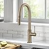 KRAUS Oletto Modern Industrial Pull-Down Single Handle Kitchen Faucet in Brushed Gold, KPF-2654BG #3