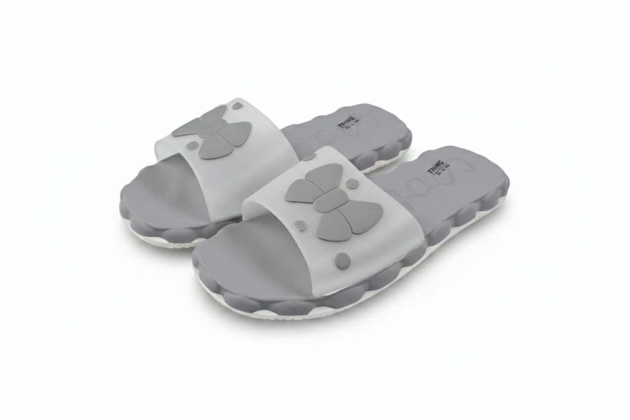 Women Slide Sandals Slip On Slippers | Soft Cushion Lightweight EVA Sole | Anti Skid Open Toe Flat Summer Beach Bathroom Home Wear | Stylish Ladies Chappal Casual Dailly Wear Fashion Comfortable Footwear-image-2