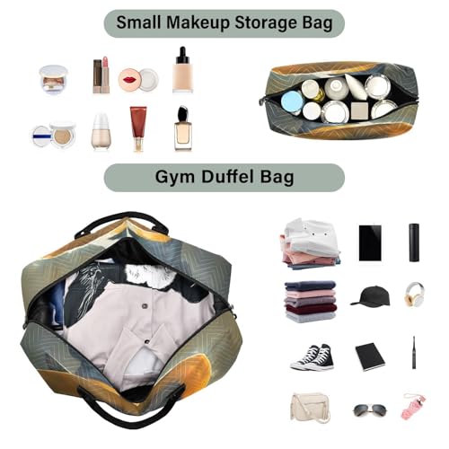 Halloween Cat Black Witch Large Travel Duffel Bag, Sports Tote Gym Bag, Shoulder Weekender Overnight Bag for Women Men, Carry On Luggage with Toiletry Bags4