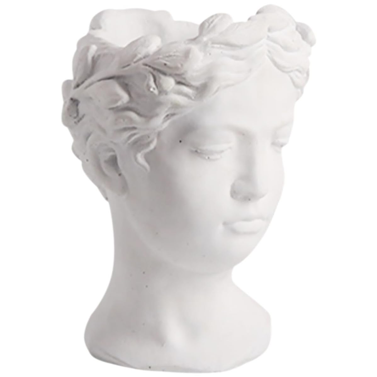 Vase à fleurs élégant blanc résine tête pot succulentes multi-usage