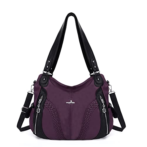 Purses And Handbags Women Fashion Tote Bag Shoulder Bags Top Handle Satchel Purses Washed Synthetic Leather Handbag #TOP9