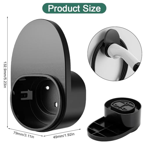 Image of STHIRA Charging Plug Wall Holder for Electric Vehicle Charging Gun Wall Holder Cable Organizer, Universal Fit, Screwfix PC Wall Bracket
