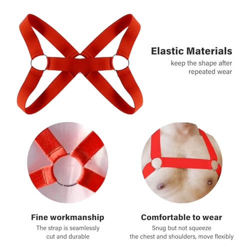 Image of Mens Harness Belt Nylon Elastic Body Shoulder Strap Sexy Halter Club Wear Cosplay Costume
