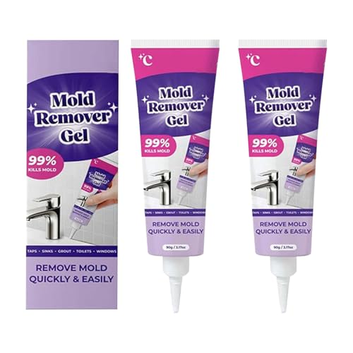 𝗠𝗼𝗹𝗱 Remover Gel, 𝗦𝗰𝗵𝗶𝗺𝗺𝗲𝗹𝗲𝗻𝘁𝗳𝗲𝗿𝗻𝗲𝗿 Gel, 𝗠𝗼u𝗹𝗱 Remover-Gel, Reinigungsgel, 𝗦𝗰𝗵𝗶𝗺𝗺𝗲𝗹𝗲𝗻𝘁𝗳𝗲𝗿𝗻𝗲𝗿 für Fugen in Küche Wandreinigung und Badezimmer, 2 Stück
