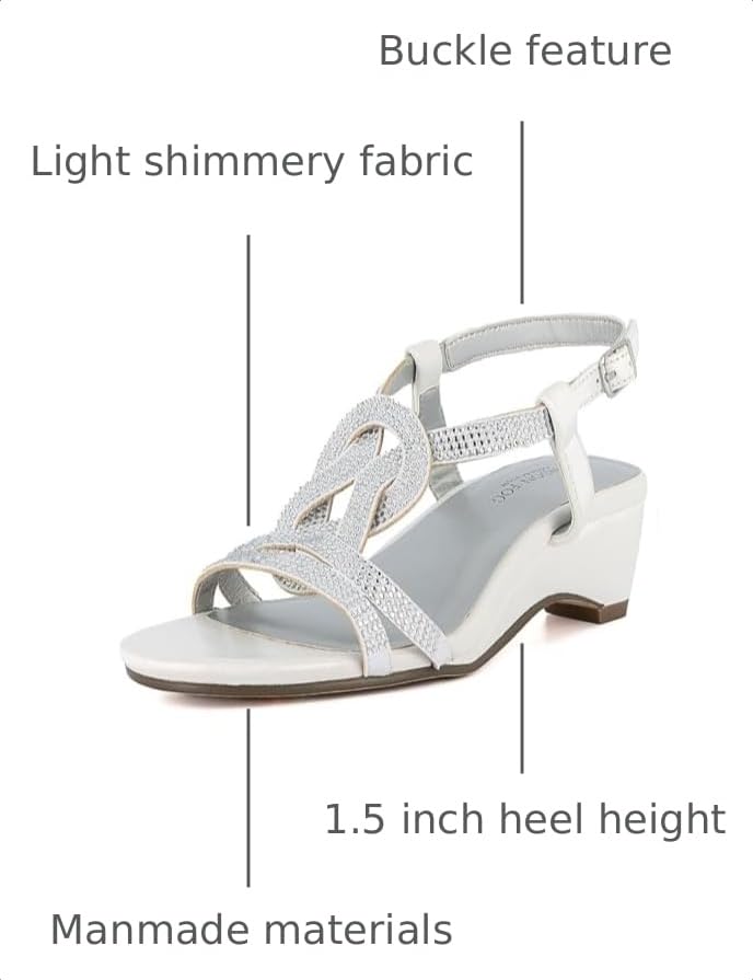 Image of LONDON FOG Womens Macey Demi-Wedge Dress Sandals
