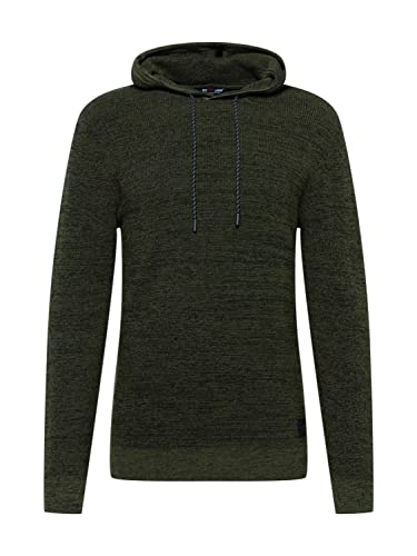 Sweat à capuche homme KEY LARGO Valley noir gris vêtement sport décontracté