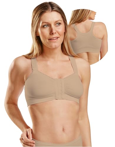 Alice Post Surgery Compression Bra w/Adjustable Straps | Post Surgical Bra Front Closure