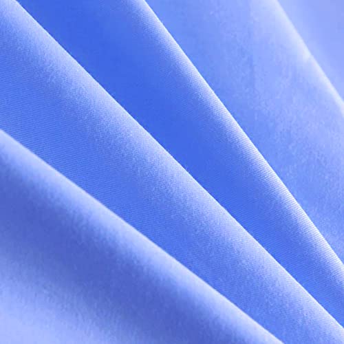 Lightweight Super Soft Microfiber Well Designed Print Pattern - Comfortable, Breathable, Soft & Extremely Durable (Light Blue, 1 Twin Flat)4