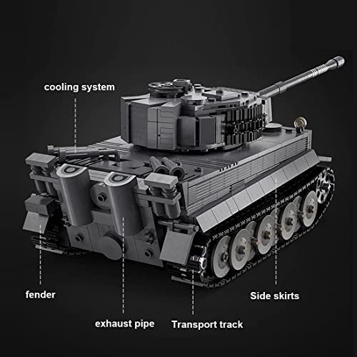 HANHJ Panzer Bausteine,2.4Ghz RC Ferngesteuertes Panzer Modell Bausatz, 2596 Teile Blöcke, Spielzeug für Kinder und… – Bild 6