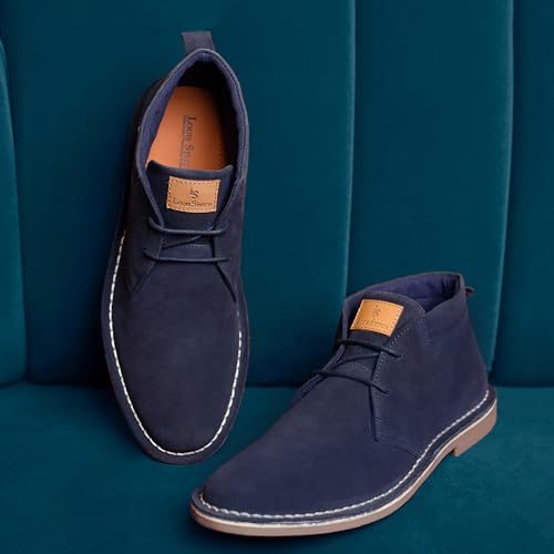 Image of LOUIS STITCH Chukka Boots for Men| Suede Leather Boots for Men| High Ankle Casual Boot | Casual Office & Trekking Shoes | Hiking Boots for Men | Stitch Down Desert Boots | LSSDSUCKCU