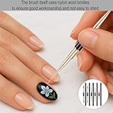 Girihe Nail Art Brushes, 5 pcs Nail Art Brush Set Beauty Gel Nail Art Polishing Fingernail Art Diy At Home,Nail Art Kit Ombre Brush 3D Brush Kits for Gel Polish Acrylic Nail Drawing - Image 4
