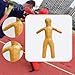 Vaveren Grappling 110cm Tall Unfilled Multipurpose Exercise Training Device Taekwondo Kickboxing Professional Tackling PU, Yellow