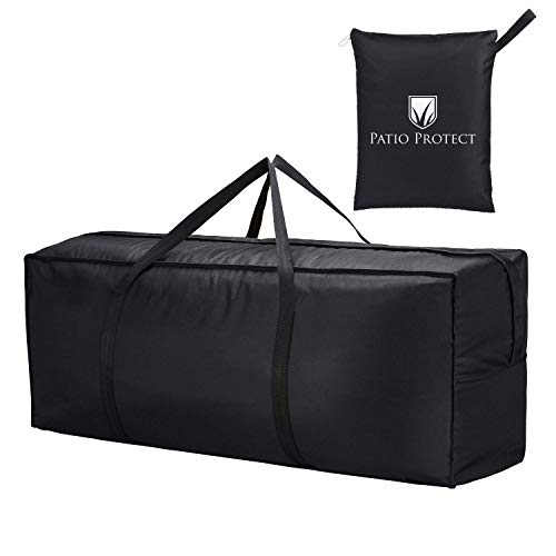 Outdoor Cushion Storage Bag & Waterproof Cushion Protector - Lightweight Patio Storage Bag - Easy to Carry 46x14x20 inches