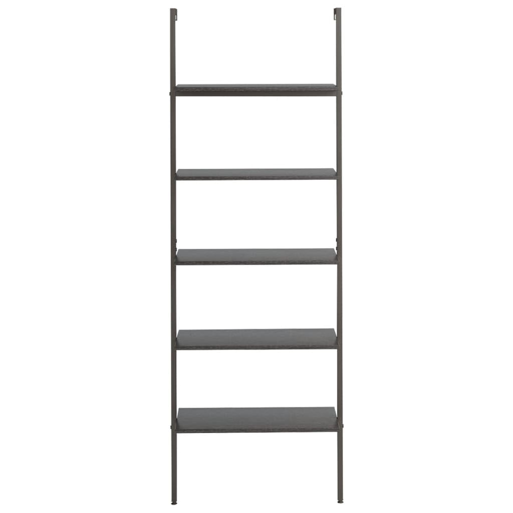 vidaXL Estantería Inclinada 5 Niveles Salón Capa Estante Mueble Despacho Organizador Estante Dormitorio Oficina Almacenamiento Negro