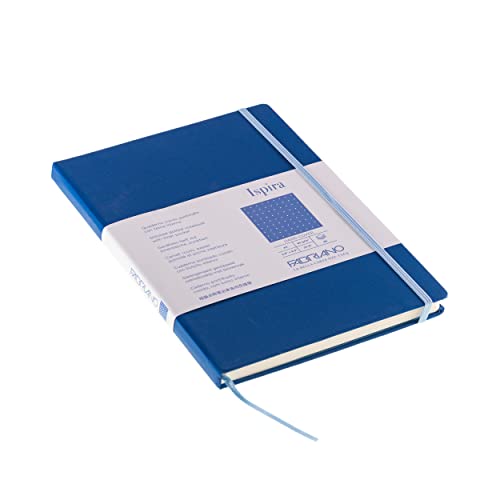 Carnet Fabriano Ispira A5 pointillé rigide prestige bleu royal - 4