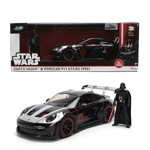 Jada Star Wars Darth Vader 1970 Dodge Charger R/T Hollywood Rides Die-Cast Car with Figure 1:24 Scale