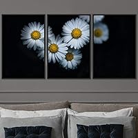 3 Piece Framed Canvas Wall Art Bohemian Colorful Bouquet Canvas Prints Home Artwork Decoration for Living Room,Bedroom - 16