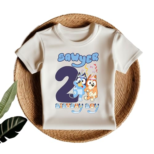Personalized Toddler Birthday Boy Shirt, Custom Name and Age Birt...