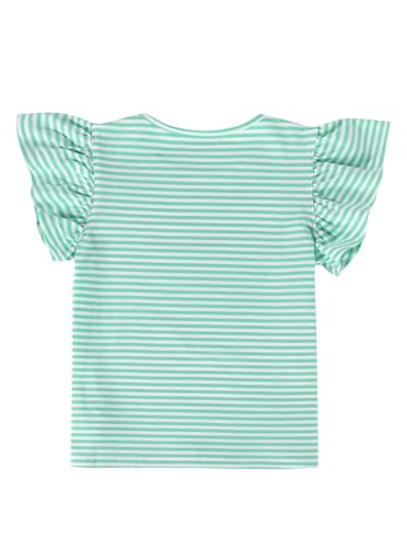 Image of Girls' Summer Shirts Cute Tops Ruffle Sleeve Crew Neck Casual Tees
