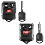 KeylessOption Keyless Entry Remote Control Fob Uncut Blank Car Ignition Key for GQ43VT11T, CWTWB1U345, H92 (Pack of 2)