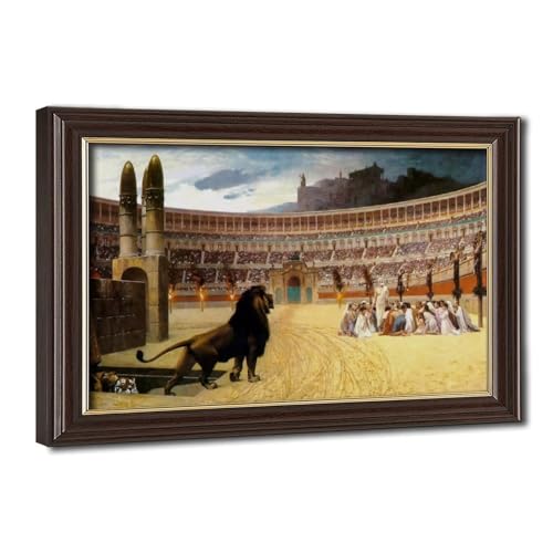Toile Jean Leon Gerome The Christian Martyrs cadre haut de gamme 50x76 cm