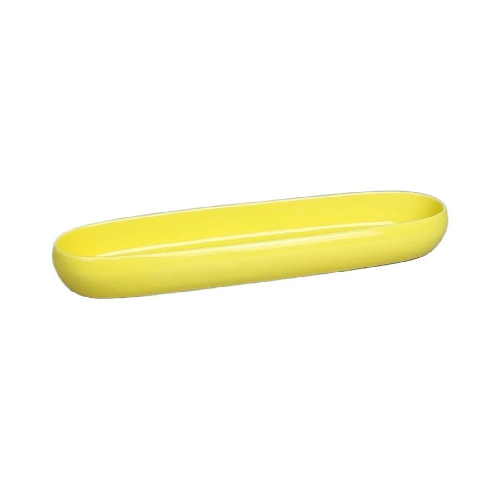 Kx9Lb8d plant saucer Long Oval Flower Arranging Saucer Home Gardening Ceramic Plant Drip Tray flower pot saucer(Yellow)