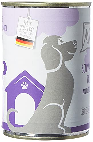MjAMjAM - Premium Nassfutter für Hunde - schmackhafter Truthahn an leckeren Möhrchen, 6er Pack (6 x 400 g), getreidefrei mit extra viel Fleisch