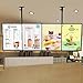 TIST Slim Snap Frame LED Light Box, Led Restaurant Menu Board, LED Backlit Menu Board for Restaurant Cafe Shops Wall Mounted Billboard(50x40cm)