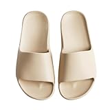 VIVASUN Claquettes Femme Sandales Confort avec Soutien de Voûte Plantaire, Claquettes Ergonomiques Antidérapantes EVA, Sandales Été Plage Piscine Douche,Beige,38-39 EU