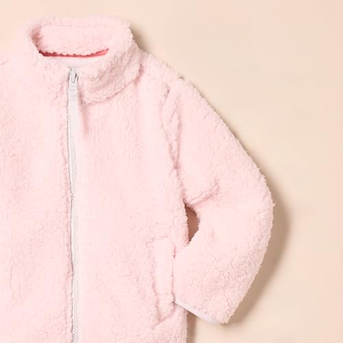 Image of Amazon Essentials Girls and Toddlers' Sherpa Fleece Full-Zip Jacket, Fleece Lined