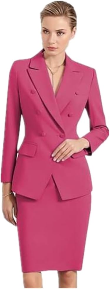 Womens 2 Pcs Skirt Suits Business Office Lady One Blazer Suits Set