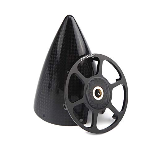 RC Spinner 4inch Carbon Fiber Spinner 2 Blade with Anodized Aluminium Back Plate for Gas RC Plane