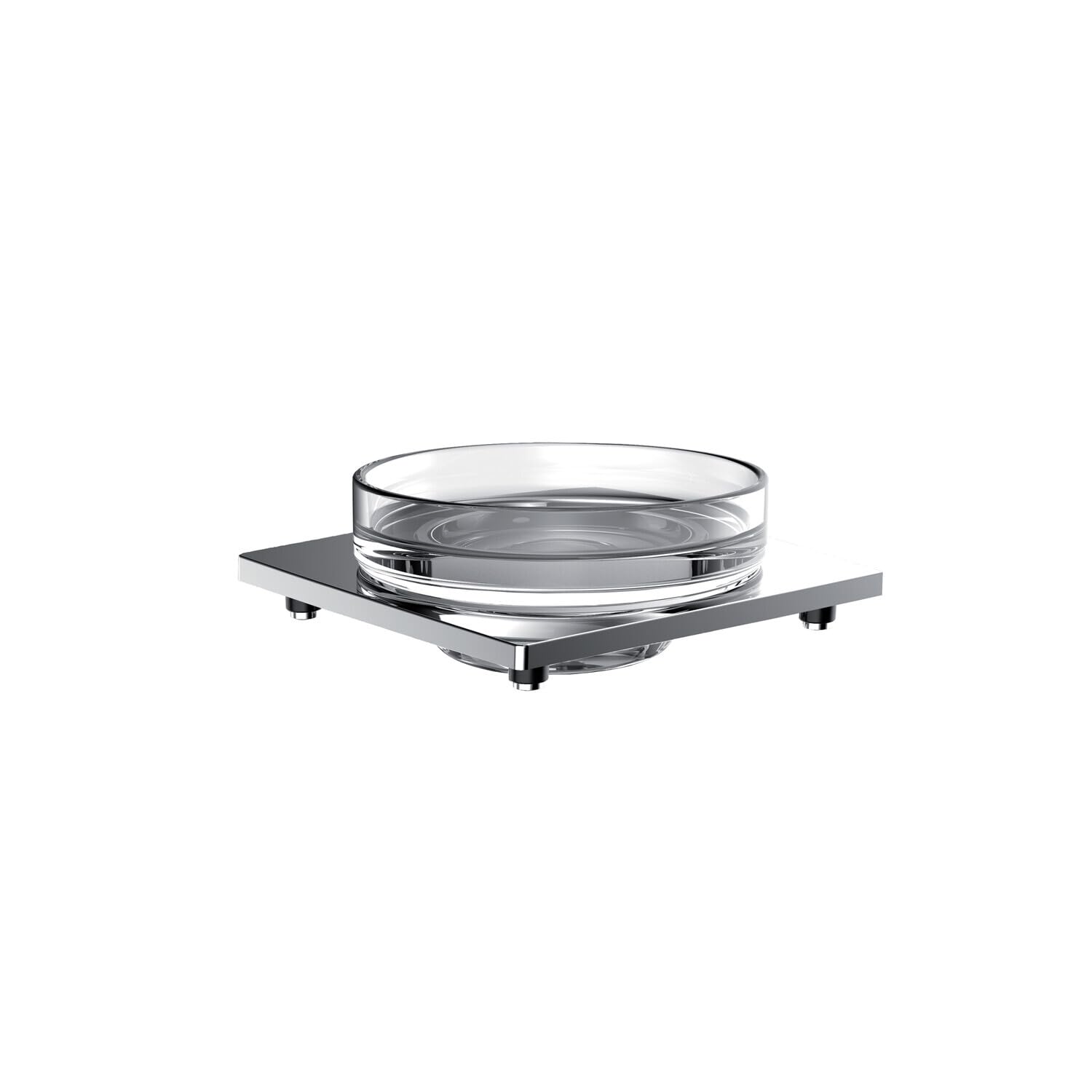 Emco Liaison 183000102 Soap Holder for Rails Crystal Glass Clear Chrome