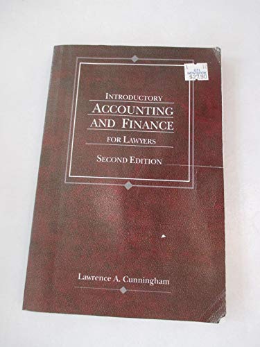 Introductory Accounting and Finance for Lawyers