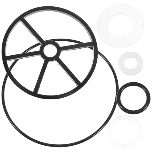 ORFOFE Kit de Sello para Válvula de Filtro de Piscina, Juntas Tóricas de Caucho Negro, Accesorio para Reparación y Mantenimiento de Filtros de Piscina