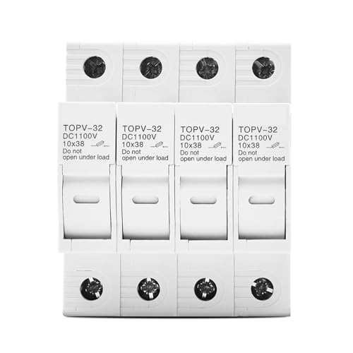 Porte-fusible photovoltaïque 1100V CC 10x38mm boîtier protection 4P