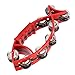 Hand Tambourine Bell Hand Drum Bell Fish Shaped Double Row Tambourines Musical Rhythm Instrument without Burrs for Children(red)