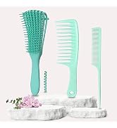 Tinashe Detangling Hair Brush, Detangler Brush for Curly Hair,Detangler Brush and Wide Tooth Comb...