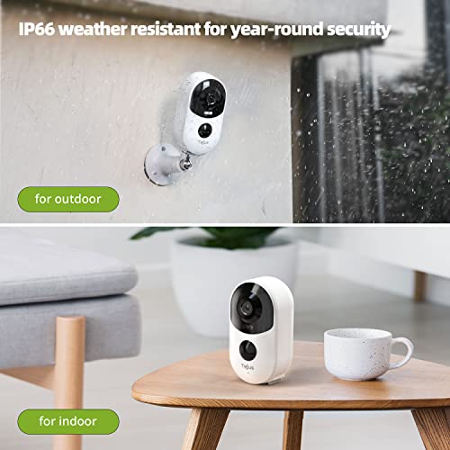 Tiejus Security Cameras Wireless Outdoor, 2K Battery Powered Cameras For Home Security With Siren, Ip66 Outdoor Camera Wireless, Color Night Vision, Motion Detection, 2 Way Talk, Sd/Cloud(No 5G Wifi) #TOP6