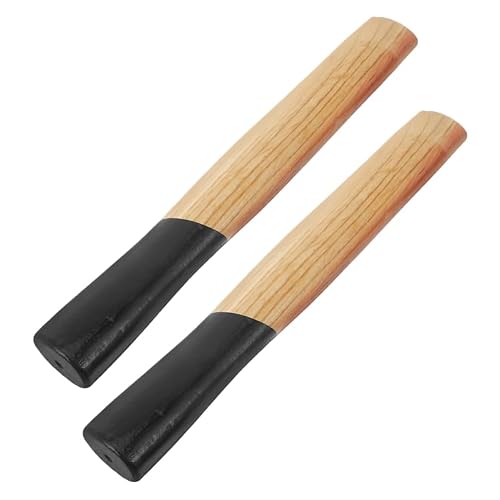 Luxshiny 2 Pièces Manche de Marteau Bois Lot de Poignées de Remplacement pour Marteaux Accessoires Bois Résistants et Installation Facile et Compatible avec Divers Marteaux