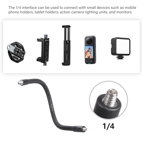 Image of Metal Goosenecks Arm with 1 / 4inch Male Thread for Photography Video Live Broadcast Equipment Flexible Goosenecks Extension Tube