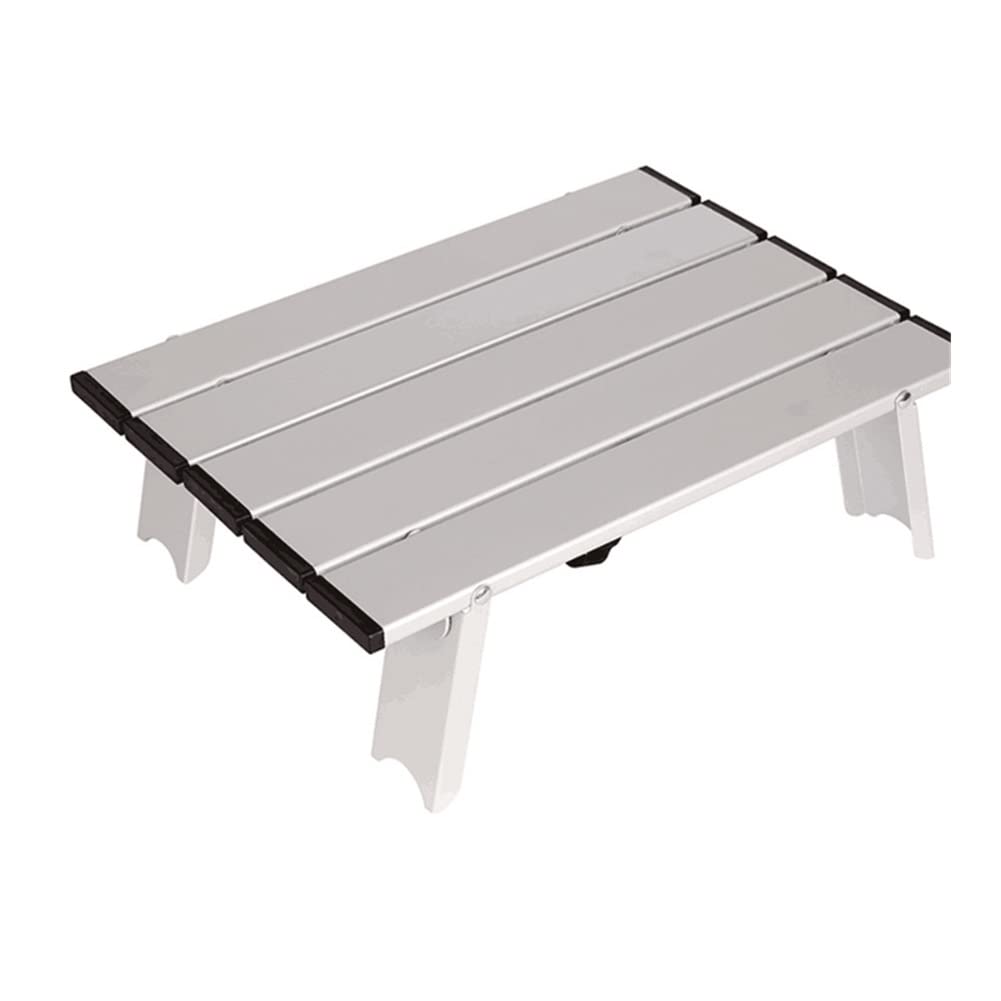 Table pliante portable ultra légère avec plateau en aluminium et sac de transport