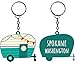 R and R Imports Spokane Washington Souvenir Camper Metal Keychain