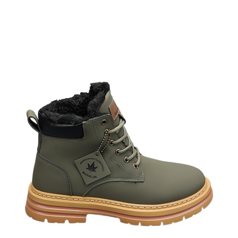 Men's Stylish High-Top Lace-Up Sneakers - Plush Comfort, Perfect for Outdoor Walking & Jogging
