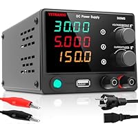 YITRANIC Labornetzteil DC, 0-30V 0-5A Regelbar, 4-stelliger LED-Anzeige Labornetzgerät mit QC18W USB Schnellladung, für Elektronik, Labor, Reparatur