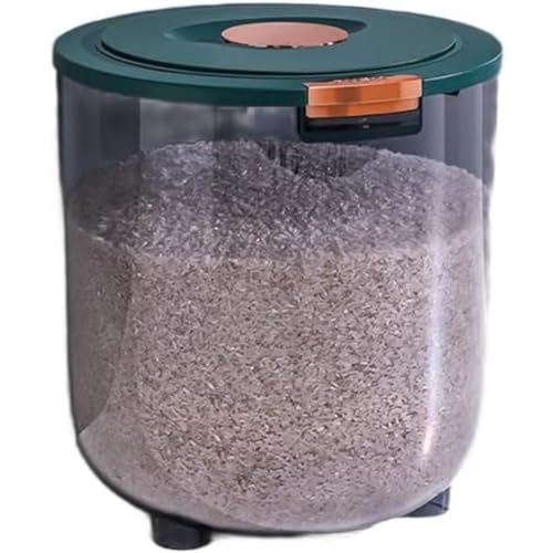MYJYG 米櫃 米びつ ごはん保存容器 5kg/10kg/15kg 米桶 二重シールリング 密閉米バケツ お米保存容器 360度密閉防湿 米仕切り 鮮度維持 スマートオープン自動材料箱 砂糖豆 コーヒー豆 防湿 防湿 乾燥お手入れ簡単なキッチン収納 (1